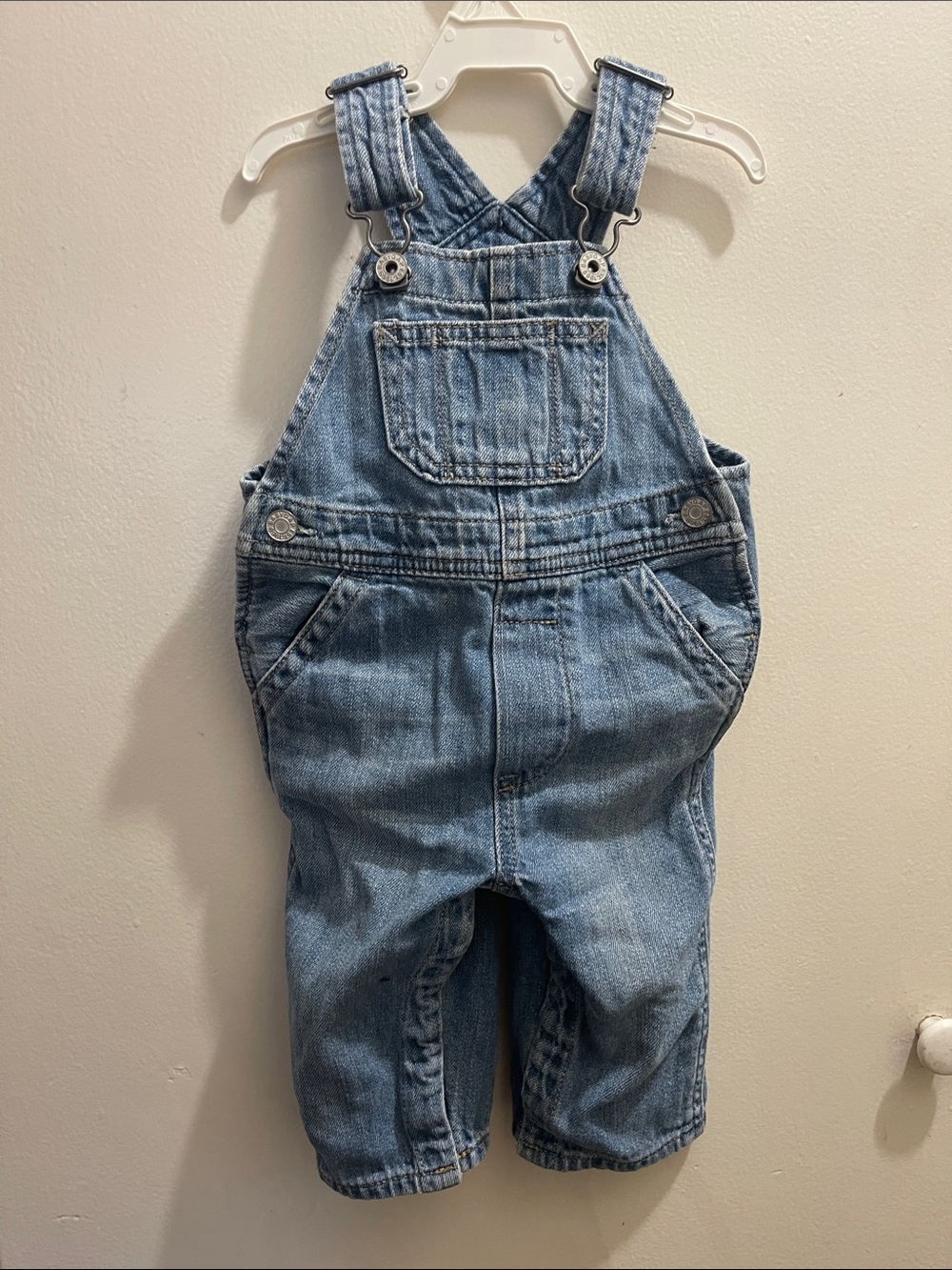 Baby Gap Denim Overalls Light Blue Pants Sz 6/12M Fall